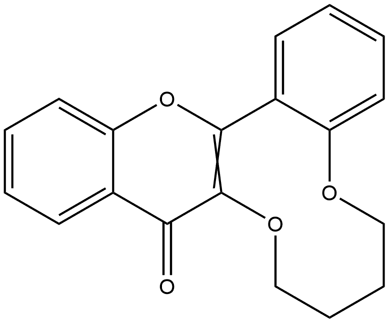 8,13,22-Trioxatetracyclo[12.8.0.0^{2,7}.0^{16,21}]docosa-1(14),2(7),3,5,16,18,20-heptaen-15-one 化学構造式