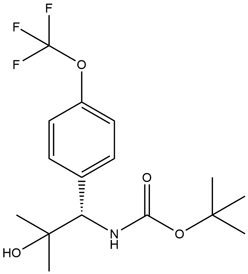 tert-butyl (S)-(2-hydroxy-2-methyl-1-(4-(trifluoromethoxy)phenyl)propyl)carbamate,1646543-73-8,结构式