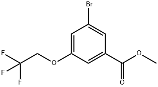 3-溴-5-(2,2,2-三氟乙氧基)苯甲酸甲酯 结构式