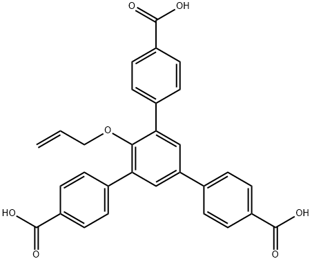 1,3,5-三(4-羧基苯基)-2-烯丙氧基苯,1646595-31-4,结构式