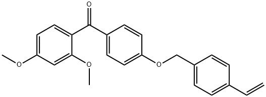(2,4-二甲氧基苯基)[4-(4-乙烯基苯基)甲氧基]苯基]甲酮, 1646643-03-9, 结构式