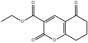 2H-1-Benzopyran-3-carboxylic acid, 5,6,7,8-tetrahydro-2,5-dioxo-, ethyl ester Struktur