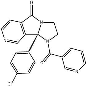 5H-Imidazo[1',2':1,2]pyrrolo[3,4-c]pyridin-5-one, 9b-(4-chlorophenyl)-1,2,3,9b-tetrahydro-1-(3-pyridinylcarbonyl)-, (9bS)-|化合物 T26914