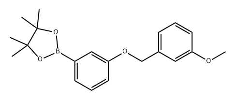 1,3,2-Dioxaborolane, 2-[3-[(3-methoxyphenyl)methoxy]phenyl]-4,4,5,5-tetramethyl- Structure