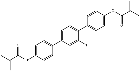 2-Propenoic acid, 2-methyl-, 2'-fluoro[1,1':4',1''-terphenyl]-4,4''-diyl ester (9CI),164917-82-2,结构式