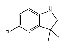 5-氯-3,3-二甲基-2,3-二氢-1H-吡咯并[3,2-B]吡啶 结构式