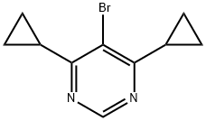 5-溴-4,6-二环丙基嘧啶, 1649454-73-8, 结构式