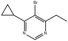 Pyrimidine, 5-bromo-4-cyclopropyl-6-ethyl- Structure