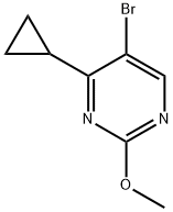 Pyrimidine, 5-bromo-4-cyclopropyl-2-methoxy- Struktur