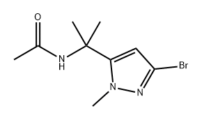 Acetamide, N-[1-(3-bromo-1-methyl-1H-pyrazol-5-yl)-1-methylethyl]- Struktur