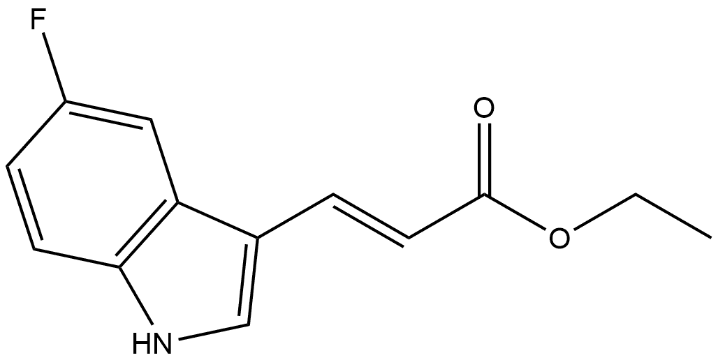 Ethyl (2E)-3-(5-fluoro-1H-indol-3-yl)-2-propenoate Struktur