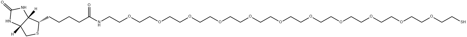 生物素-十一聚乙二醇-巯基 结构式