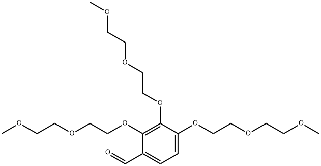 2,3,4-三(2-(2-甲氧基乙氧基)乙氧基)苯甲醛 结构式