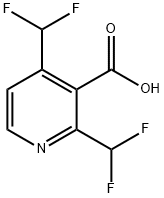 3-Pyridinecarboxylic acid, 2,4-bis(difluoromethyl)- Structure