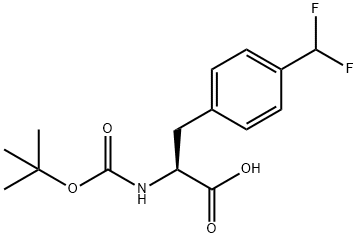 4-(Difluoromethyl)-N-[(1,1-dimethylethoxy)carbonyl]phenylalanine Struktur