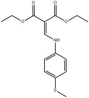 Propanedioic acid, 2-[[[4-(methylthio)phenyl]amino]methylene]-, 1,3-diethyl ester Structure