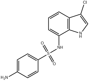 4-Amino-N-(3-chloro-1H-indol-7-yl)benzenesulfonamide Struktur