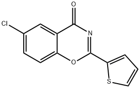 6-氯-2-噻吩-2-基-1,3-苯并恶嗪-4-酮	, 165679-37-8, 结构式