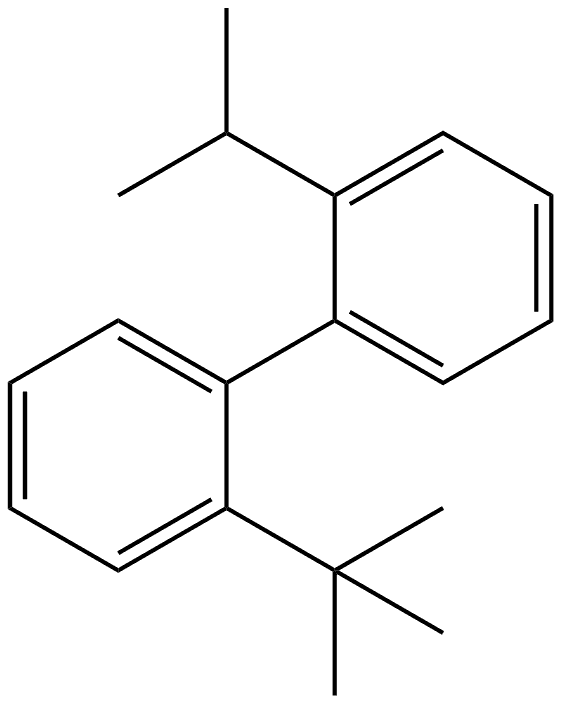 2-(1,1-Dimethylethyl)-2'-(1-methylethyl)-1,1'-biphenyl Structure