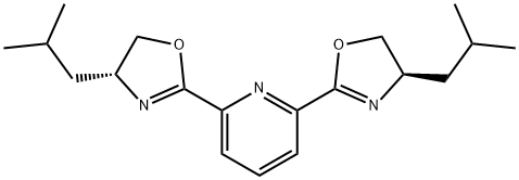 Pyridine, 2,6-bis[(4R)-4,5-dihydro-4-(2-methylpropyl)-2-oxazolyl]- Structure