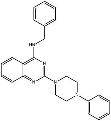 N-Benzyl-2-(4-phenylpiperazin-1-yl)quinazolin-4-amine Struktur