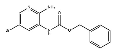 Carbamic acid, N-(2-amino-5-bromo-3-pyridinyl)-, phenylmethyl ester Structure