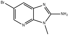6-溴-3-甲基-3H-咪唑并[4,5-B]吡啶-2-胺, 166047-21-8, 结构式