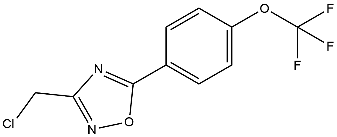 3-(Chloromethyl)-5-[4-(trifluoromethoxy)phenyl]-1,2,4-oxadiazole 结构式