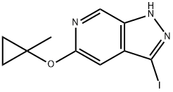 1H-Pyrazolo[3,4-c]pyridine, 3-iodo-5-[(1-methylcyclopropyl)oxy]- 化学構造式