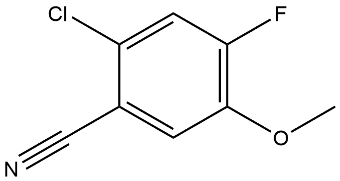 2-氯-4-氟-5-甲氧基苄腈, 1661859-37-5, 结构式