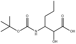 Hexanoic acid, 3-[[(1,1-dimethylethoxy)carbonyl]amino]-2-hydroxy-,166196-06-1,结构式