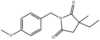 2,5-Pyrrolidinedione, 3-ethyl-1-[(4-methoxyphenyl)methyl]-3-methyl- Struktur