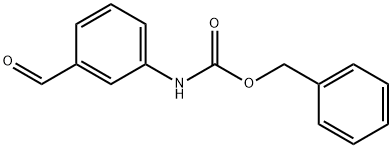 Carbamic acid, N-(3-formylphenyl)-, phenylmethyl ester 化学構造式