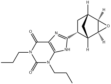 1H-Purine-2,6-dione, 3,9-dihydro-8-(1S,2R,4S,5S,6R)-3-oxatricyclo[3.2.1.02,4]oct-6-yl-1,3-dipropyl-, 166374-48-7, 结构式