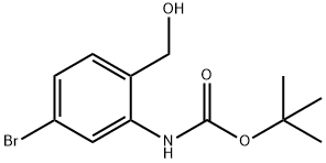 (5-溴-2-(羟甲基)苯基)氨基甲酸叔丁酯,1664374-88-2,结构式