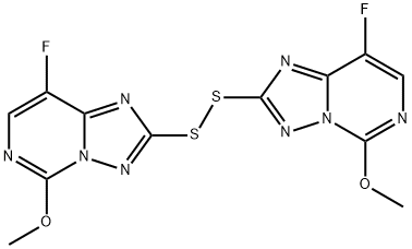 2,2-Dithiobis-8-fluoro-5-methoxy-[1,2,4]-triazolo-[1,5-c]pyrimidine Structure