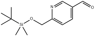 3-Pyridinecarboxaldehyde, 6-[[[(1,1-dimethylethyl)dimethylsilyl]oxy]methyl]- Struktur