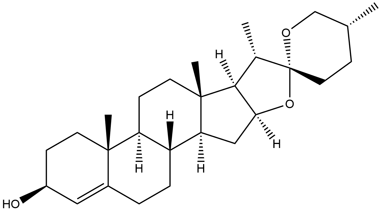 Spirost-4-en-3-ol, (3β,25R)- Structure
