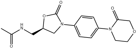 (R)-N-((2-氧代-3-(4-(3-氧代吗啉代)苯基)噁唑烷-5-基)甲基)乙酰胺,1666111-39-2,结构式