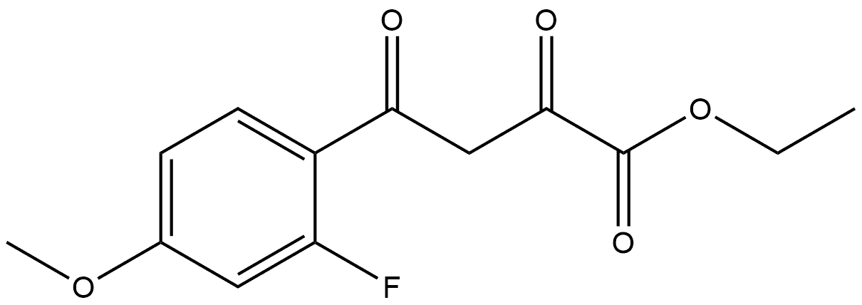 4-(2-氟-4-甲氧基苯基)-2,4-二氧代丁酸乙酯 结构式