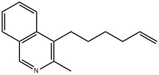 4-(Hex-5-en-1-yl)-3-methylisoquinoline 化学構造式
