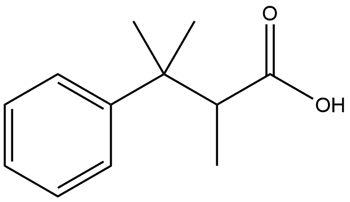 2,3-dimethyl-3-phenylbutanoic acid 结构式