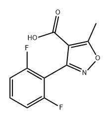 3-(2,6-Difluorophenyl)-5-methylisoxazole-4-carboxylic acid Struktur