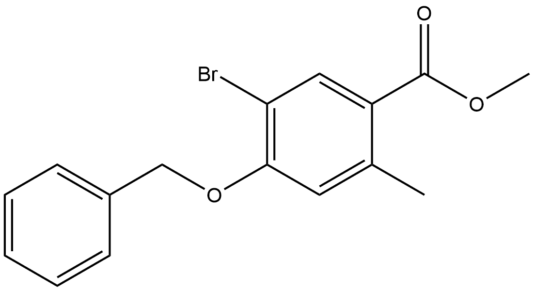 Methyl 5-bromo-2-methyl-4-(phenylmethoxy)benzoate Structure