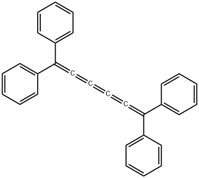 Benzene, 1,1',1'',1'''-(1,2,3,4,5-hexapentaene-1,6-diylidene)tetrakis- 化学構造式