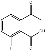 2-乙酰基-6-氟苯甲酸 结构式