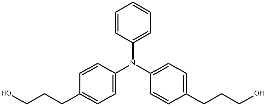 Benzenepropanol, 4,4'-(phenylimino)bis- Structure