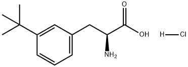 (S)-2-氨基-3-(3-(叔丁基)苯基)丙酸盐酸盐, 167551-27-1, 结构式