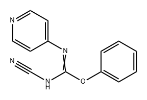 1-氰基-2-苯基-3-(4-吡啶基)异脲 结构式