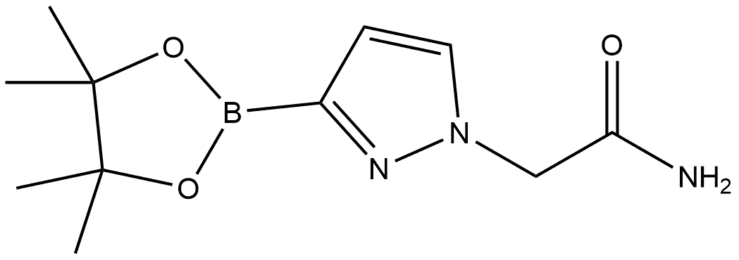 2-(3-(4,4,5,5-四甲基-1,3,2-二氧杂硼烷-2-基)-1H-吡唑-1-基)乙酰胺,1676067-97-2,结构式